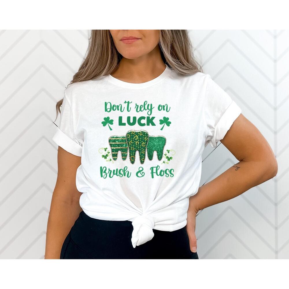 Dentist Dental Office St Patricks Day Cute Shamrock Shirt 1